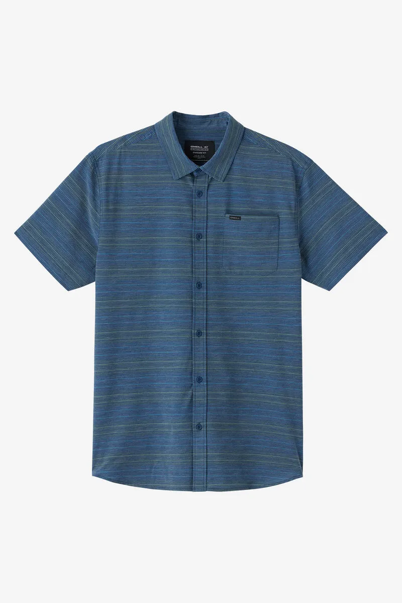 ONeill TRVLR UPF TRAVERSE STRIPE STANDARD FIT SHIRT - NAVY