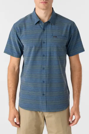 ONeill TRVLR UPF TRAVERSE STRIPE STANDARD FIT SHIRT - NAVY