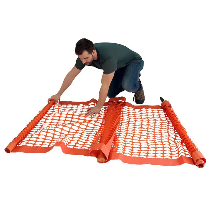 Portable 1.5'x9' Orange Mesh Kit Fencing with Storage Bag