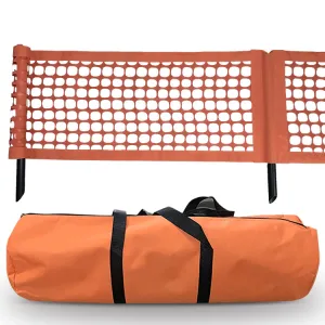 Portable 1.5'x9' Orange Mesh Kit Fencing with Storage Bag