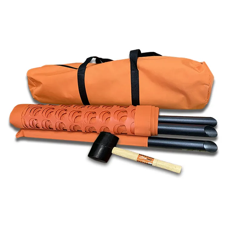 Portable 1.5'x9' Orange Mesh Kit Fencing with Storage Bag