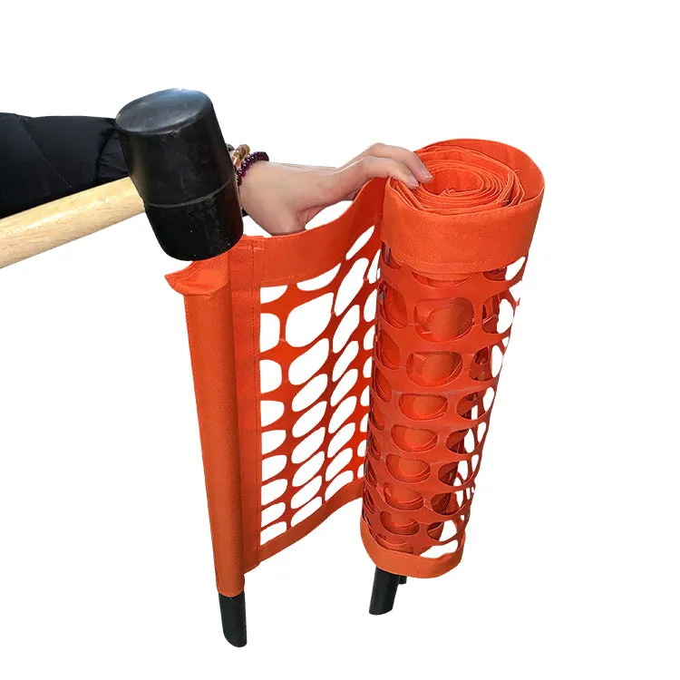 Portable 1.5'x9' Orange Mesh Kit Fencing with Storage Bag