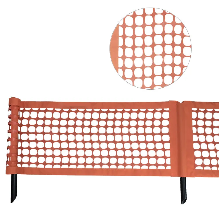 Portable 1.5'x9' Orange Mesh Kit Fencing with Storage Bag
