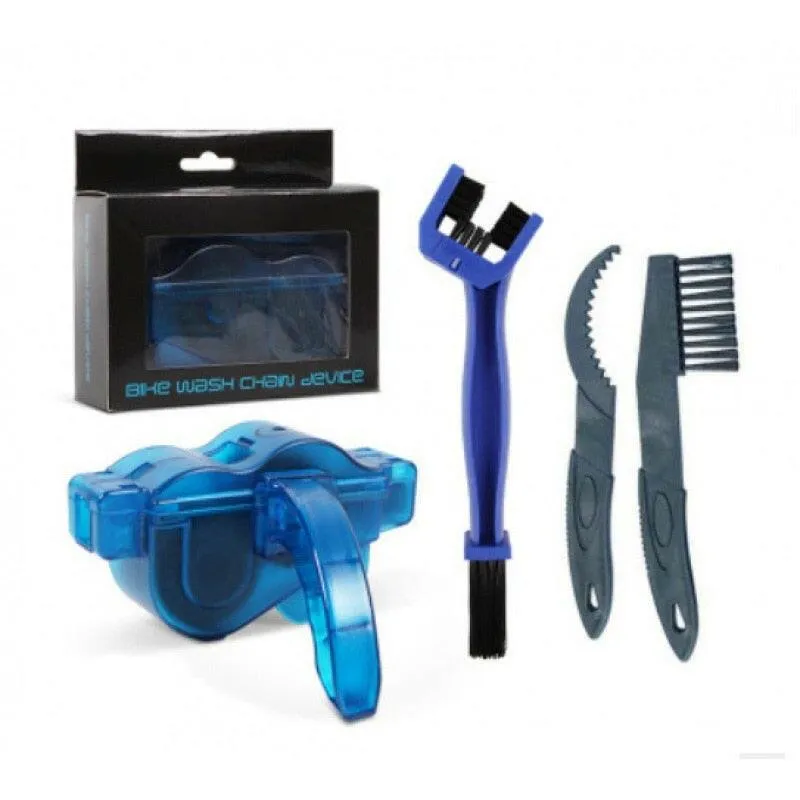 Portable Bicycle Chain Cleaner Motorcycle Road Bike Chain Clean Brush Bicycle Clean Tool Kit Cycling Chain Cleaner Maintenance