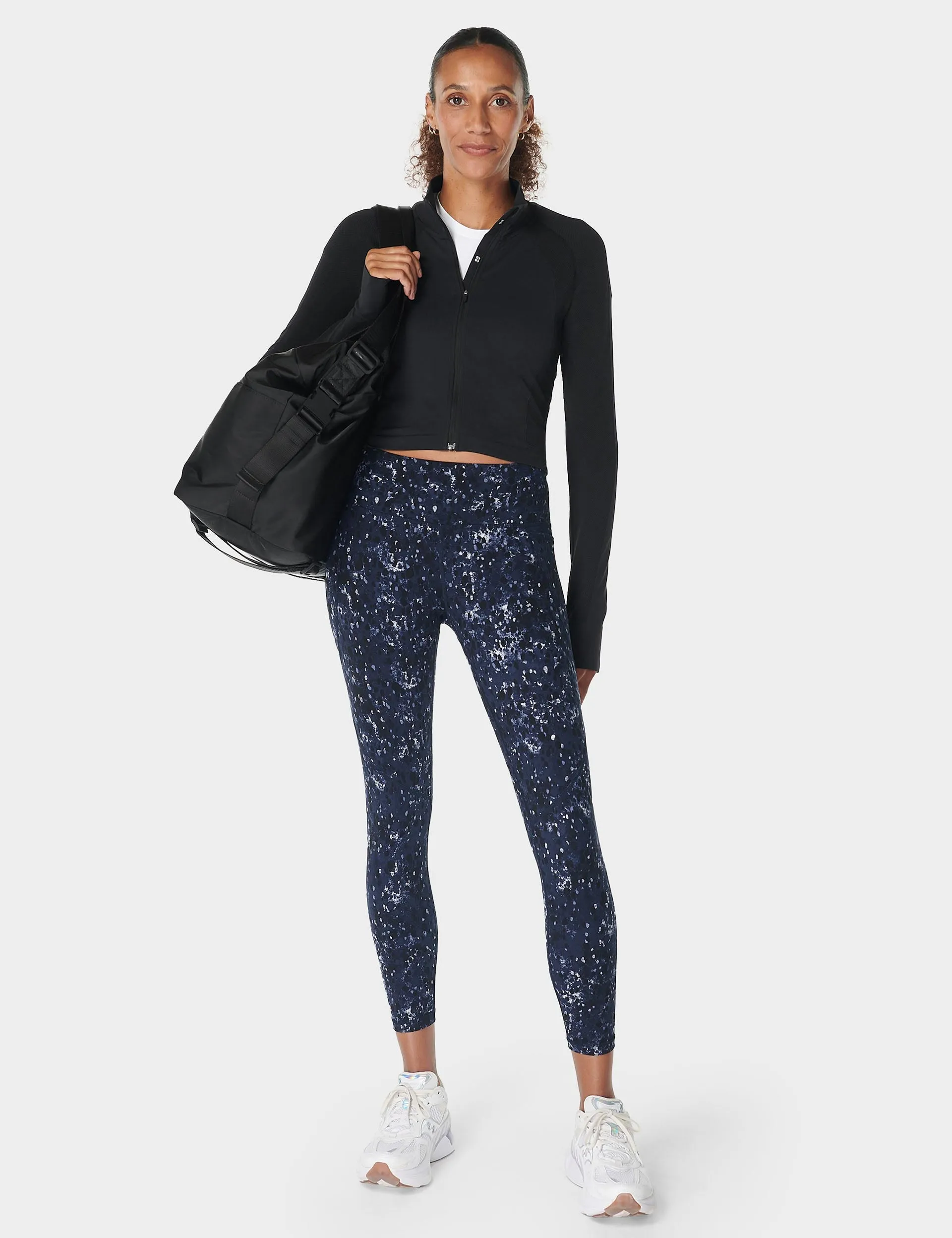 Power 7/8 Gym Leggings - Blue Ebony Print