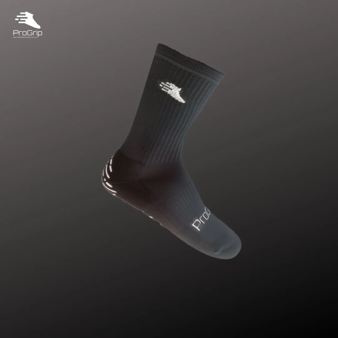 ProGrip Grip Socks - BLACK Grip Socks for Sport | Football | Rugby | Golf | Lacrosse | Hockey | Basketball | Tennis