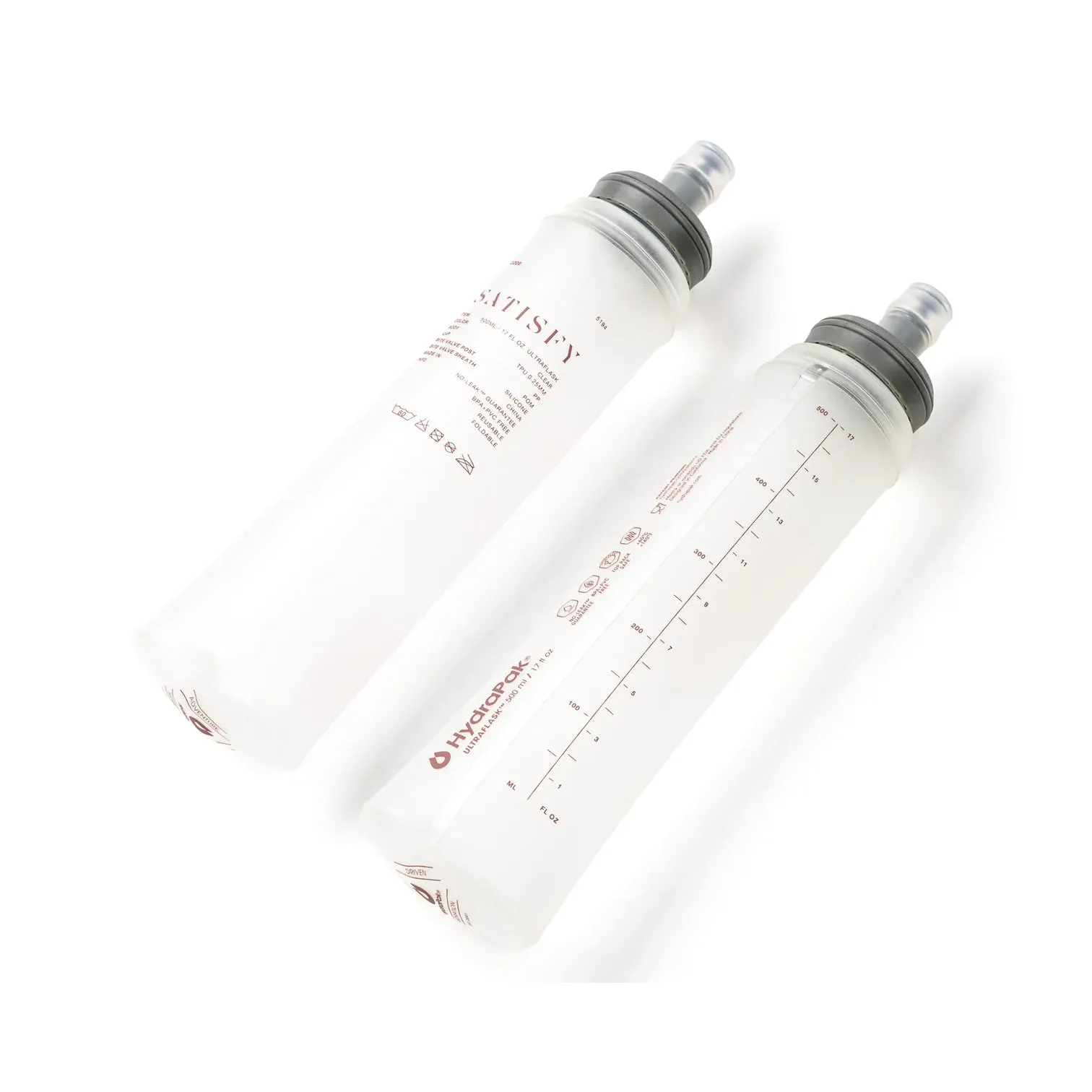 Satisfy HydraPak Soft Flask 500ml 2 Pack Canyon