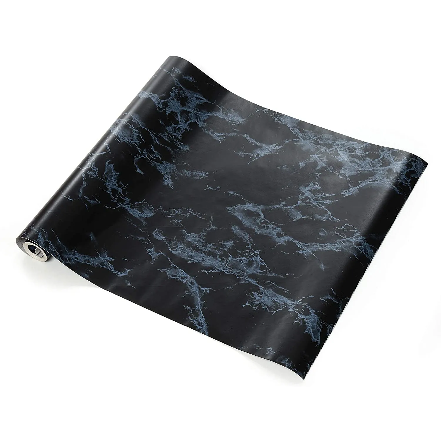 Self-Adhesive Vinyl Drawer and Shelf Liner 18" x 9' Marble Black