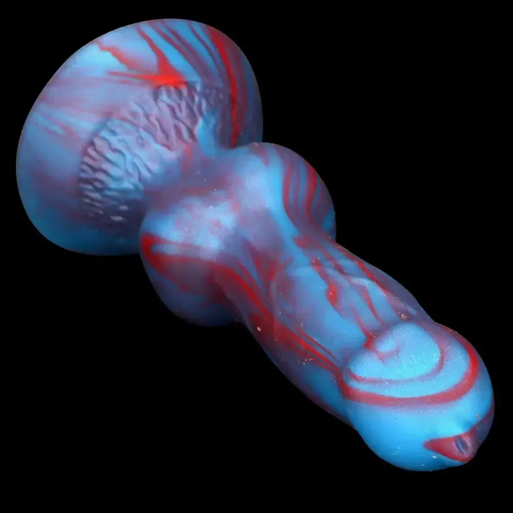Small Dog Dildo - Colorful Silicone Knotted Animal Dildo Butt Plug Prostate Toy