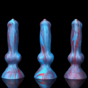 Small Dog Dildo - Colorful Silicone Knotted Animal Dildo Butt Plug Prostate Toy