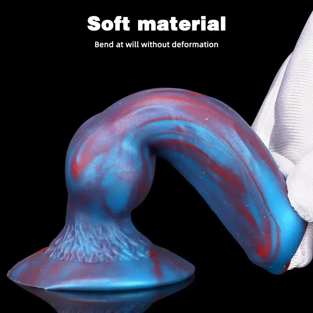 Small Dog Dildo - Colorful Silicone Knotted Animal Dildo Butt Plug Prostate Toy