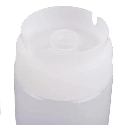 Tablecraft 24SV 24 oz. Clear Polyethylene Invertatop Dualway FIFO Squeeze Bottle - NSF Certified | Denson CFE