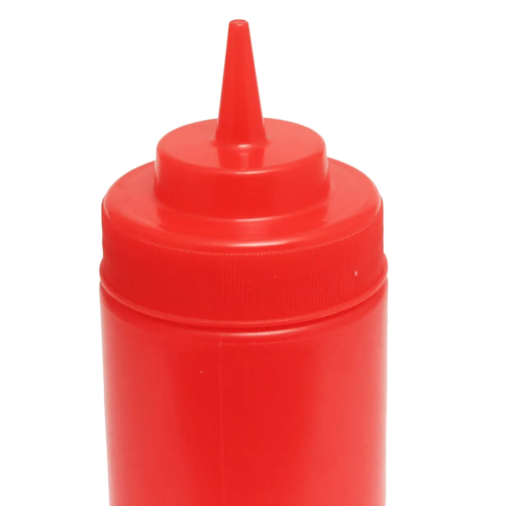 Thunder Group PLTHSB024R 24 oz Polyethylene Squeeze Bottle Red Pack of 12