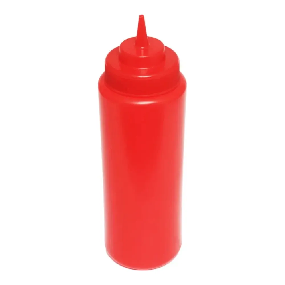 Thunder Group PLTHSB032RW 32 oz Polyethylene Wide-Mouth Squeeze Bottle Red PACK