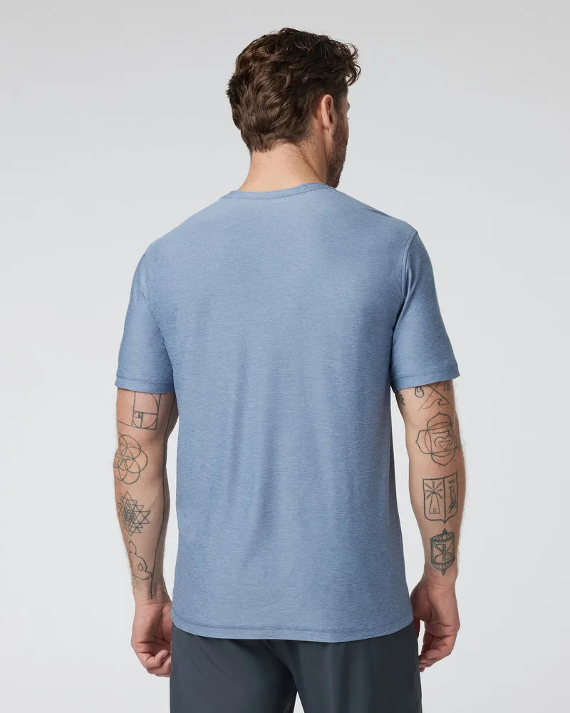 VUORI Strato Tech Tee - CHAMBRAY HEATHER