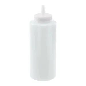 Winco PSB-12C 12oz Squeeze Bottles, Clear, 6pcs/pk