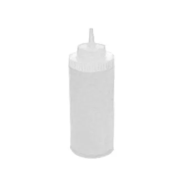 Winco PSW-16 16 oz. Clear Wide Mouth Squeeze Bottle - 6/Pack | Denson CFE